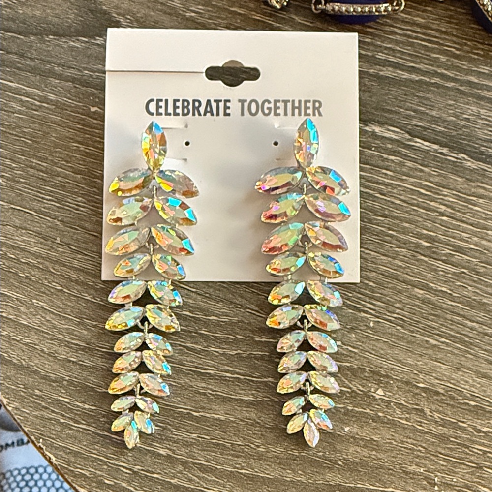 Celebrate Together Iridescent Leaf Holiday Earrings